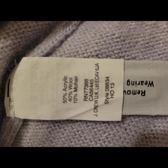 J Crew Small lavender purple beaded sweater - Picture 4 of 5